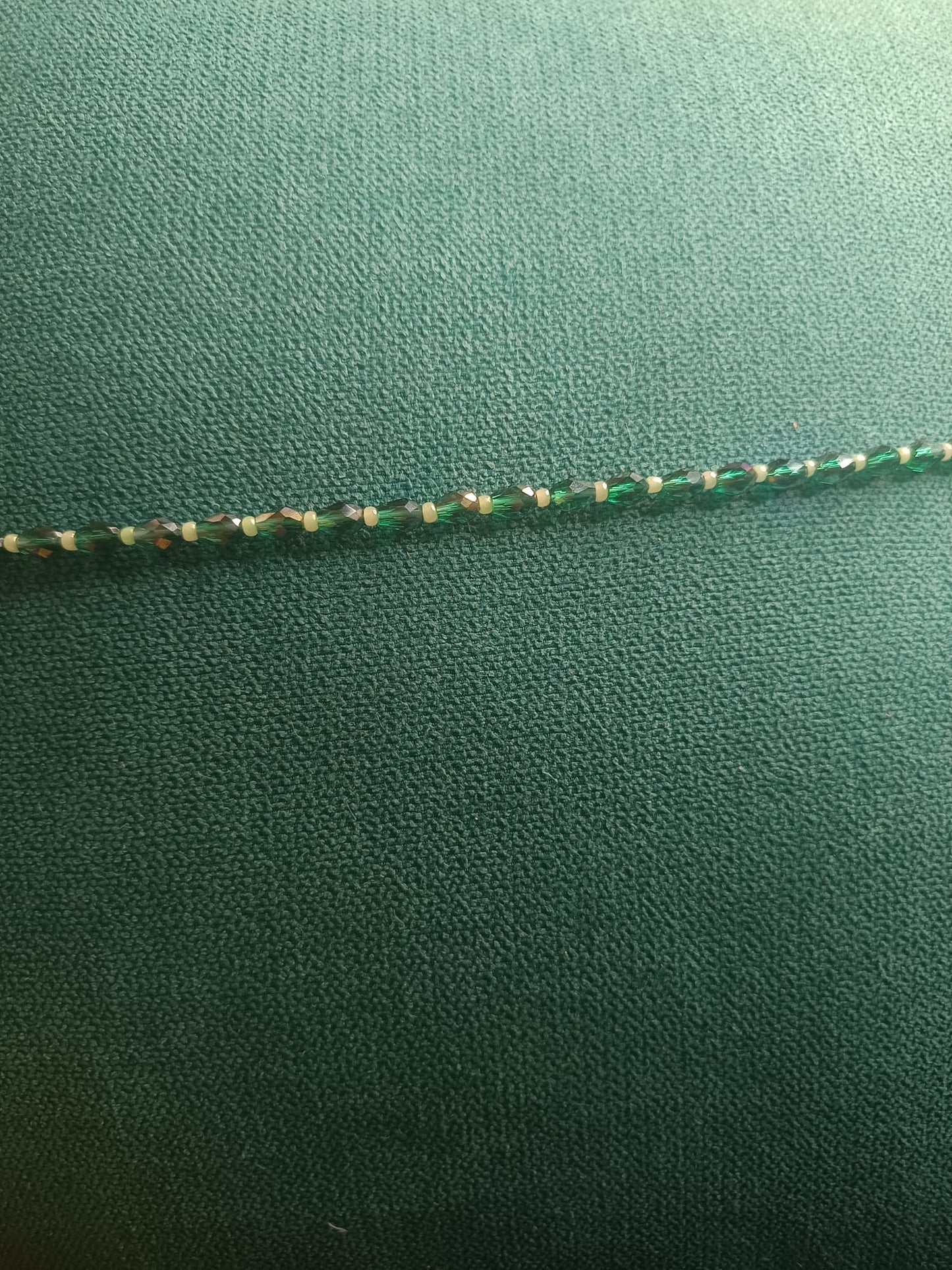 Chaine de taille "l'émeraude" vert bouteille (XL au XXXL)