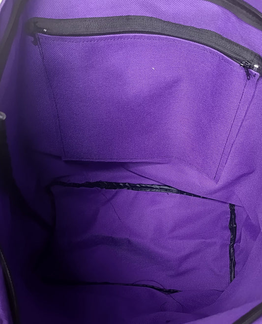 Sac en wax (orange, noir et jaune)